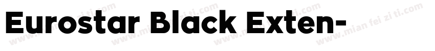 Eurostar Black Exten字体转换